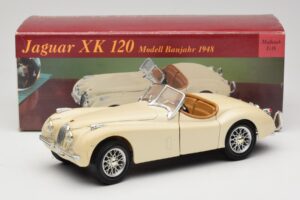 Jaguar XK120 Bianco Eduscho 1:18 7482-1HTH Pressofusione — immagine 8 di 8