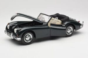 Jaguar XK140 Drophead Coupe Nero Sun Star 1:18 2802 Pressofusione — immagine 2 di 8