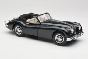 Jaguar XK140 Drophead Coupe Nero Sun Star 1:18 2802 Pressofusione — immagine 6 di 8