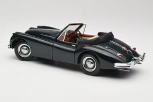Jaguar XK140 Drophead Coupe Nero Sun Star 1:18 2802 Pressofusione — immagine 7 di 8