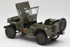 Jeep Willys Verde Militare Gate 1:18 1061 Pressofusione — immagine 5 di 8