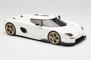 Koenigsegg CC850 Crystal White GT Spirit 1:18 GT903 Resina — immagine 4 di 6