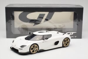 Koenigsegg CC850 Crystal White GT Spirit 1:18 GT903 Resina — immagine 6 di 6