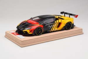 Lamborghini Aventador Liberty Walk Infinite Nero Giallo Timothy & Pierre 1:18 REMC035 Pressofusione — immagine 2 di 7