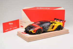Lamborghini Aventador Liberty Walk Infinite Nero Giallo Timothy & Pierre 1:18 REMC035 Pressofusione — immagine 7 di 7