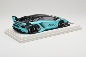 Lamborghini Aventador Liberty Walk LB-Silhouette WORKS GT Evo Verde Menta IVY 1:18 REMC001 Resina — immagine 3 di 7