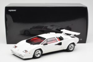 Lamborghini Countach LP500S Bianco Kyosho 1:18 08320E Pressofusione — immagine 8 di 8
