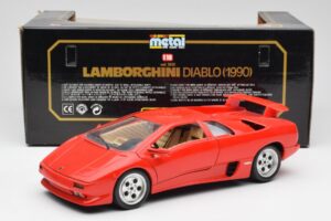 Lamborghini Diablo Rosso Bburago 1:18 3028-M1 Pressofusione — immagine 8 di 8