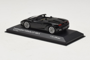 Lamborghini Gallardo LP560-4 Spyder Nero Minichamps 1:43 400103830 Pressofusione — immagine 3 di 5