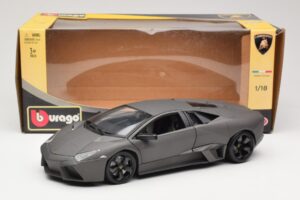Lamborghini Reventon Matte Grey Bburago 1:18 18-11029 Pressofusione — immagine 8 di 8