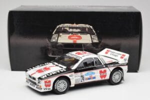 Lancia 037 #1 G. Cunico / E. Bartolich Targa Florio Winner 1983 Kyosho 1:18 08302H Pressofusione — immagine 8 di 8