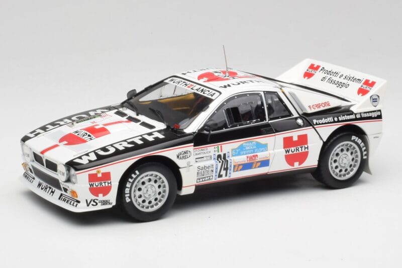 Lancia 037 #1 G. Cunico / E. Bartolich Targa Florio Winner 1983 Kyosho 1:18 08302H Pressofusione