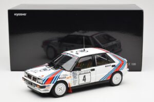 Lancia Delta HF 4WD #4 M. Alen / I. Kivimaki Martini Rally 1000 Lakes 1987 Kyosho 1:18 08960B Pressofusione — immagine 8 di 8