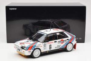 Lancia Delta HF 4WD #6 M. Biasion / T. Siviero Martini Rally Monte Carlo 1987 Kyosho 1:18 08960A Pressofusione — immagine 8 di 8
