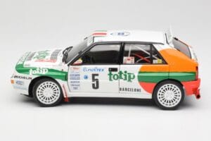 Lancia Delta HF Integrale Evo II Totip #5 A. Aghini / S. Farnocchia Rally Monte Carlo 1993 Kyosho 1:18 08348F Pressofusione — immagine 4 di 8