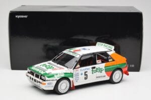 Lancia Delta HF Integrale Evo II Totip #5 A. Aghini / S. Farnocchia Rally Monte Carlo 1993 Kyosho 1:18 08348F Pressofusione — immagine 8 di 8
