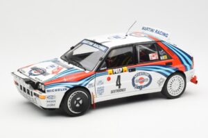 Lancia Delta HF Integrale Evo Martini #4 D. Auriol / B. Occelli Winner Rally Monte Carlo 1992 Kyosho 1:18 08348A Pressofusion