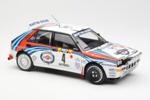 Lancia Delta HF Integrale Evo Martini #4 D. Auriol / B. Occelli Winner Rally Monte Carlo 1992 Kyosho 1:18 08348A Pressofusion — immagine 6 di 8