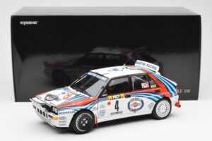 Lancia Delta HF Integrale Evo Martini #4 D. Auriol / B. Occelli Winner Rally Monte Carlo 1992 Kyosho 1:18 08348A Pressofusion — immagine 8 di 8