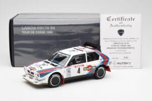 Lancia Delta S4 Martini #4 H. Toivonen / S. Cresto Rally Tour de Corse 1986 AUTOart 1:18 88620 Pressofusione — immagine 8 di 8
