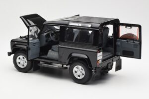 Land Rover Defender 90 Santorini Nero Metallizzato Kyosho 1:18 08901BK Pressofusione — immagine 5 di 8