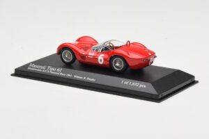 Maserati Tipo 61 #6 R. Penske SCCA National Race Meadowdale 1961 Minichamps 1:43 400611206 Pressofusione — immagine 3 di 4