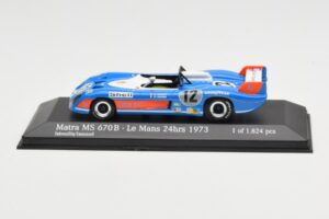 Matra Simca MS670B #12 J-P. Beltoise / J-P. Jabouille / J-P. Jaussaud 24 Hours of Le Mans 1973 Minichamps 1:43 430731112 Pres