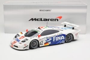 McLaren F1 GTR BMW Motorsport #42 J. Lehto / S. Soper / N. Piquet 24 Hours of Le Mans 1997 Minichamps 1:18 530133742 Pressofu — immagine 8 di 8