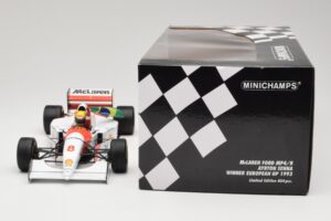 McLaren MP4/8 Ford #8 A. Senna Winner European GP Donington 1993 Minichamps 1:18 540931848 Pressofusione — immagine 6 di 6