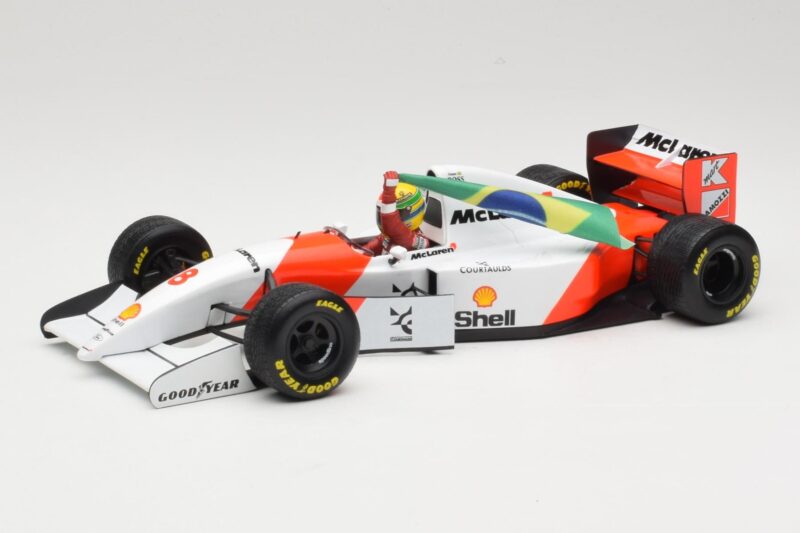 McLaren MP4/8 Ford #8 A. Senna Winner European GP Donington 1993 Minichamps 1:18 540931848 Pressofusione