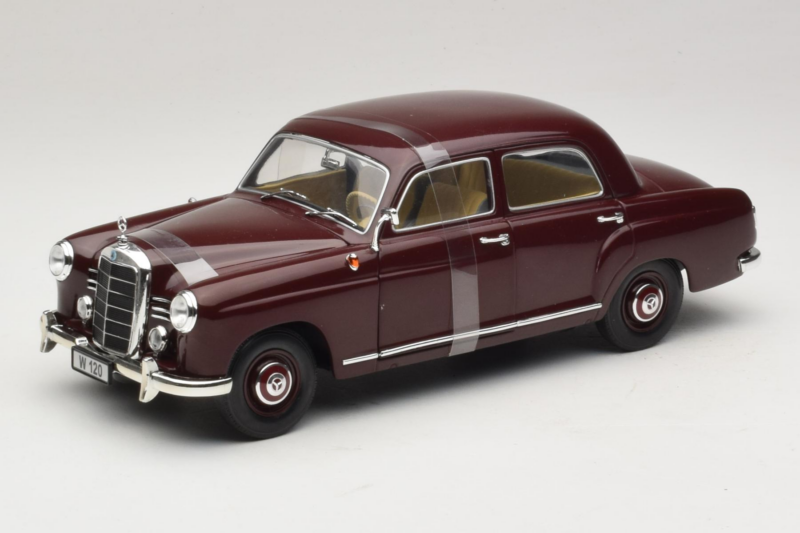 Mercedes 180 Ponton Rosso Scuro Revell 1:18 08876 Pressofusione