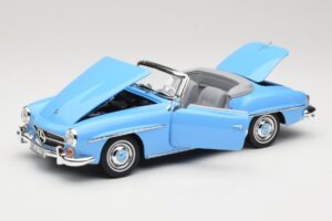 Mercedes 190 SL W121 Blu Chiaro Norev 1:18 183400 Pressofusione — immagine 2 di 8
