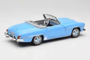 Mercedes 190 SL W121 Blu Chiaro Norev 1:18 183400 Pressofusione — immagine 3 di 8