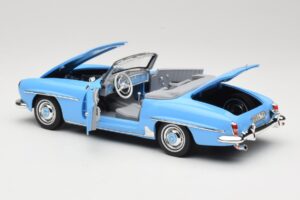 Mercedes 190 SL W121 Blu Chiaro Norev 1:18 183400 Pressofusione — immagine 5 di 8