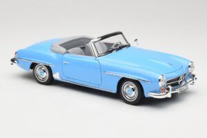 Mercedes 190 SL W121 Blu Chiaro Norev 1:18 183400 Pressofusione — immagine 6 di 8