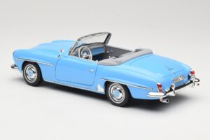 Mercedes 190 SL W121 Blu Chiaro Norev 1:18 183400 Pressofusione — immagine 7 di 8