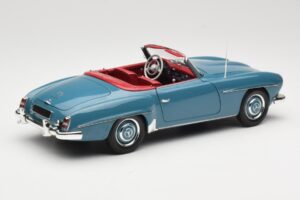 Mercedes 190 SL W121 Blu Minichamps 1:18 103037033 Pressofusione — immagine 3 di 8