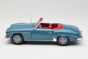 Mercedes 190 SL W121 Blu Minichamps 1:18 103037033 Pressofusione — immagine 4 di 8
