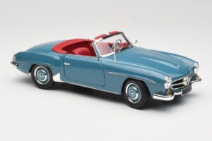 Mercedes 190 SL W121 Blu Minichamps 1:18 103037033 Pressofusione — immagine 6 di 8