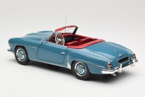 Mercedes 190 SL W121 Blu Minichamps 1:18 103037033 Pressofusione — immagine 7 di 8