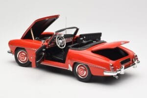 Mercedes 190 SL W121 Guards Red Minichamps 1:18 100037032 Pressofusione — immagine 5 di 8