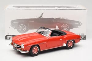Mercedes 190 SL W121 Guards Red Minichamps 1:18 100037032 Pressofusione — immagine 8 di 8