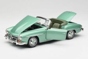 Mercedes 190 SL W121 Verde Chiaro Metallizzato Norev 1:18 183401 Pressofusione — immagine 2 di 9