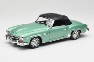 Mercedes 190 SL W121 Verde Chiaro Metallizzato Norev 1:18 183401 Pressofusione — immagine 3 di 9