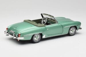 Mercedes 190 SL W121 Verde Chiaro Metallizzato Norev 1:18 183401 Pressofusione — immagine 4 di 9