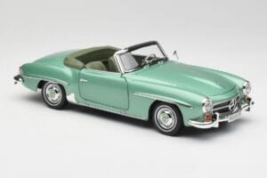Mercedes 190 SL W121 Verde Chiaro Metallizzato Norev 1:18 183401 Pressofusione — immagine 7 di 9