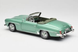 Mercedes 190 SL W121 Verde Chiaro Metallizzato Norev 1:18 183401 Pressofusione — immagine 8 di 9