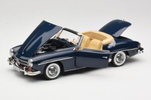 Mercedes 190 SL W121 Middle Blue Norev 1:18 183403 Pressofusione — immagine 2 di 8