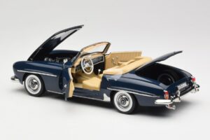 Mercedes 190 SL W121 Middle Blue Norev 1:18 183403 Pressofusione — immagine 5 di 8
