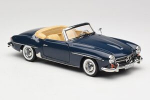 Mercedes 190 SL W121 Middle Blue Norev 1:18 183403 Pressofusione — immagine 6 di 8